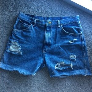 Distressed Wrangler shorts- Women’s size 31-32